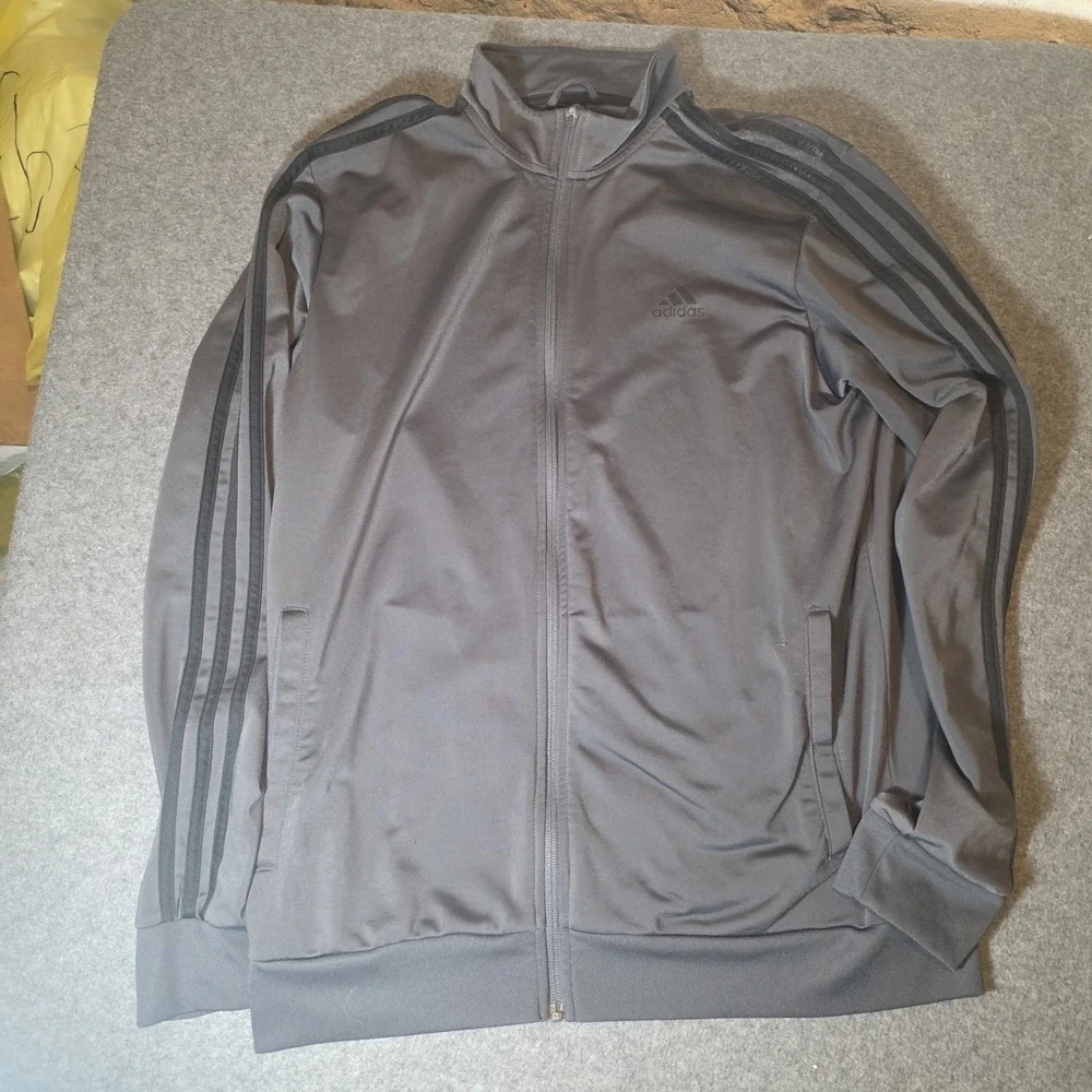 Adidas Essentials 3 Stripes Warm Up Track Jacket Large B1